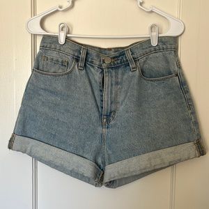 BDG Mom High Rise Denim Shorts, 28W
